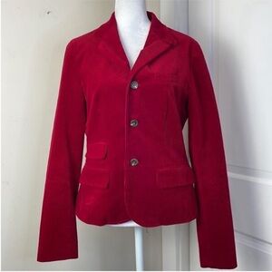 ⭐Ralph Lauren Blue Label Rich Red Corduroy Blazer